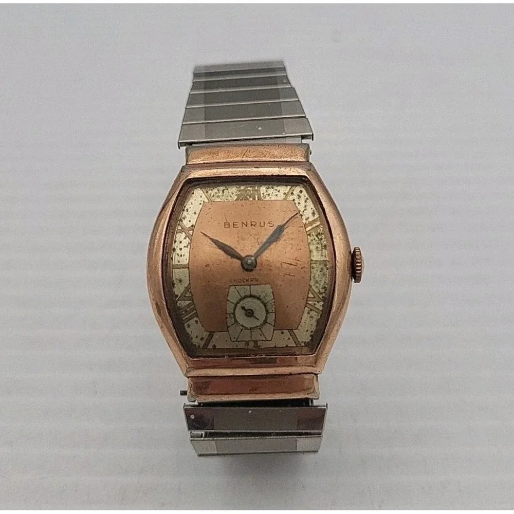 Benrus‎ Watch Silver Flex Band